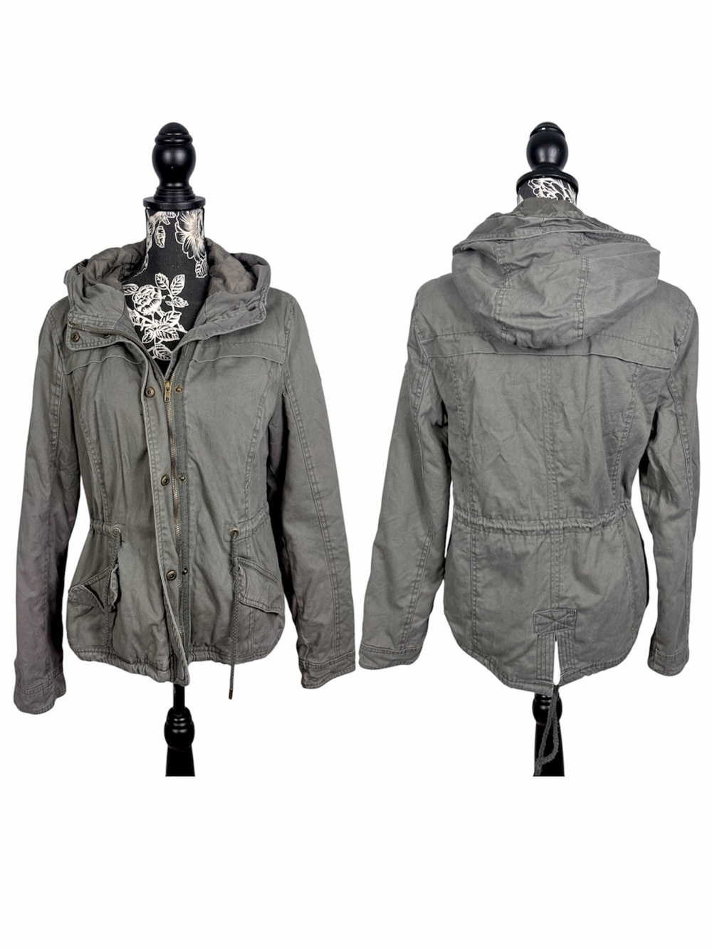 Ashley By 26 International Outerwear army green utility jacket size medium